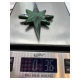 3-Piece Carved Green Jade Crescent Moons with Star