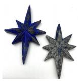 Lapis Lazuli 8-Point Star Ornament (Lot of 2)