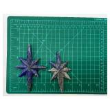 Lapis Lazuli 8-Point Star Ornament (Lot of 2)