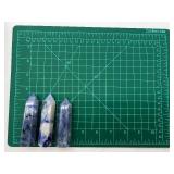 Sodalite Obelisk Towers - Purple Blue Crystals for Display (3 Pack)