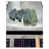 Quartz Crystal Points (2) & Carved Cloud Stones (2)