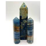 Blue Lace Agate Obelisks (Lot of 3)