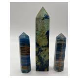 Blue Lace Agate Obelisks (Lot of 3)