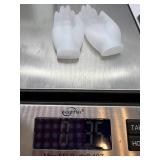 Selenite Carved Stone Hands Pair