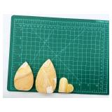 Orange Calcite Heart & Teardrop Stones - 3-Piece Set