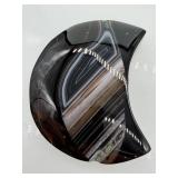 Agate Crescent Plate & White Marble Star Sculpture (2-Piece Set)