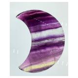 Amethyst Crescent Slice - Natural Purple Banding, 3.5 oz