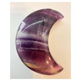 Amethyst Crescent Slice - Natural Purple Banding, 3.5 oz