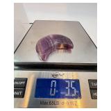 Amethyst Crescent Slice - Natural Purple Banding, 3.5 oz