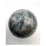 Moss Agate Sphere - Green & Gray Dendritic Ball