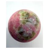Rhodonite Sphere - Pink & Green Marble Pattern Gemstone Ball