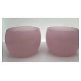Pink Stone Bowls (Lot of 2)