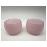 Pink Stone Bowls (Lot of 2)