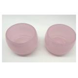 Pink Stone Bowls (Lot of 2)