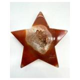 Red Band Agate Crescent Moon & Star Set