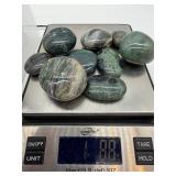 Ocean Jasper Palm & Moss Agate Stones (Lot of 9)