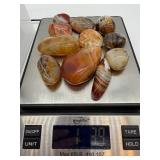 Polished Agate Stones - Natural Banding, Brown/Amber Tones, Mixed Shapes