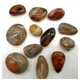 Agate Stones - Polished Natural Gemstones, Assorted Colors (Lot of 12)