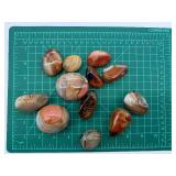 Agate Stones - Polished Natural Gemstones, Assorted Colors (Lot of 12)