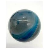 Blue Dyed Agate Sphere on Driftwood Base - 2 Dyed Agate Obelisks