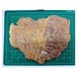 Natural Agate Slab - Purple Banding & Gold Tones, 7 lb on Display Stand