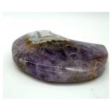 Amethyst Geode Crescent Slice & Display Stone - Natural Purple Amethyst Crystal