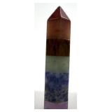 Fluorite & Aura Zebra Crystal Tower Points (Lot of 5)