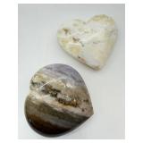 Ocean Jasper Heart Stones - 2 Pcs
