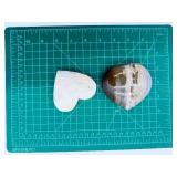Ocean Jasper Heart Stones - 2 Pcs