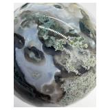 Moss Agate Sphere - Polished Geode Ball - Natural Decorative Stone