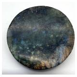 Hand-Carved Stone Pendants - Labradorite Moon Disc, Grapevine Oval & Crescent Ring (Lot of 3)