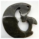 Hand-Carved Stone Pendants - Labradorite Moon Disc, Grapevine Oval & Crescent Ring (Lot of 3)