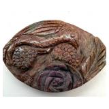 Hand-Carved Stone Pendants - Labradorite Moon Disc, Grapevine Oval & Crescent Ring (Lot of 3)