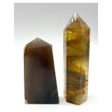 Natural Quartz Crystal Points - Smoky Quartz & Citrine (Set of 4)