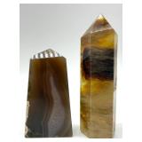 Natural Quartz Crystal Points - Smoky Quartz & Citrine (Set of 4)