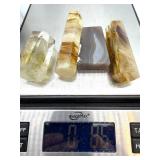 Natural Quartz Crystal Points - Smoky Quartz & Citrine (Set of 4)