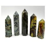 Polished Gemstone Obelisks - Tower Points (Lot of 5)