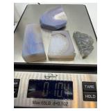 Agate Geode Stones - Hand-Polished, 4 Pieces