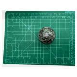 Green Moss Agate Sphere - Polished Orb with Orbicular Ring Patterns
