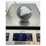 Moss Agate Sphere - Blue Gray & Green Veins