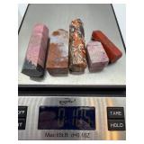 Polished Crystal Obelisks - Pink, Red, Brown & Purple Tones (Lot of 5)