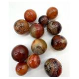 Polished Agate Spheres - Orange & Red Banding