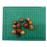 Polished Agate Spheres - Orange & Red Banding