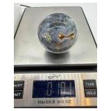 Ocean Jasper Sphere - Blue-Grey Orb with Green Inclusions