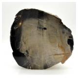 Mineral Rock Specimen Lot - Agate Slice, Himalayan Salt, Dark Rock & Carved Tree Stones (2-Pieces)