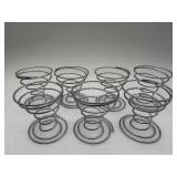 Stone Discs & Metal Spiral Stands - 7 Stands & 6 Discs