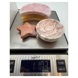 Crescent Moon & Star Stone Decor Set with Marble Bowl - 5-Piece