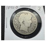 Key Date 1892-O Silver Barber Half Dollar - Greysheet Wholesale Value for a G4 is $220