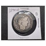 1894-O Silver Barber Half Dollar