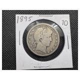 1895 Silver Barber Half Dollar
